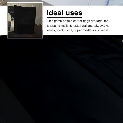 Plastic Patch Handle Carrier Bags Strong Handle Takeaway Plastic Bag for Cloths