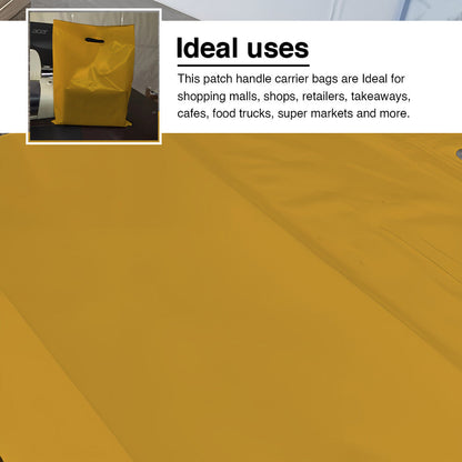 Plastic Patch Handle Carrier Bags Strong Handle Takeaway Plastic Bag for Cloths