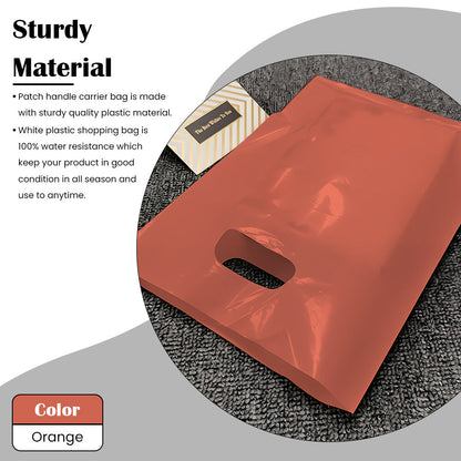 Plastic Patch Handle Carrier Bags Strong Handle Takeaway Plastic Bag for Cloths