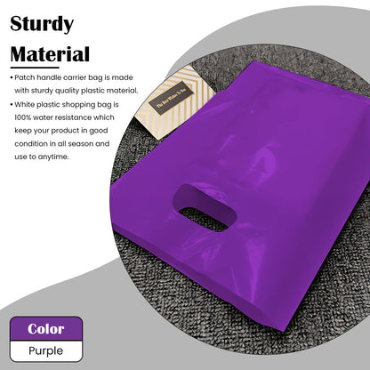 Plastic Patch Handle Carrier Bags Strong Handle Takeaway Plastic Bag for Cloths