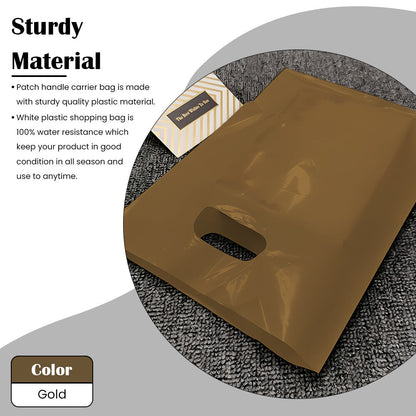 Plastic Patch Handle Carrier Bags Strong Handle Takeaway Plastic Bag for Cloths