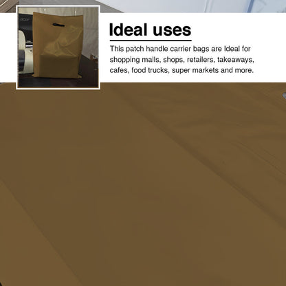 Plastic Patch Handle Carrier Bags Strong Handle Takeaway Plastic Bag for Cloths