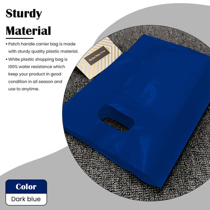 Plastic Patch Handle Carrier Bags Strong Handle Takeaway Plastic Bag for Cloths