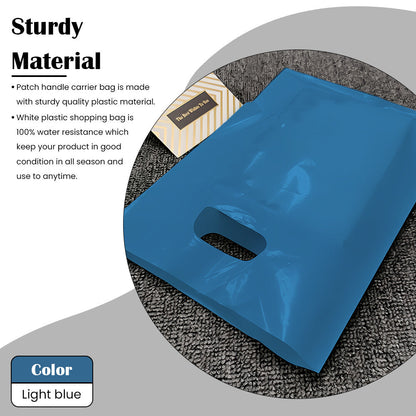 Plastic Patch Handle Carrier Bags Strong Handle Takeaway Plastic Bag for Cloths