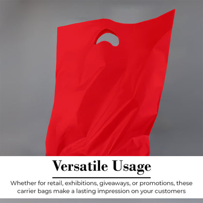 Plastic Patch Handle Carrier Bags Strong Handle Takeaway Plastic Bag for Cloths