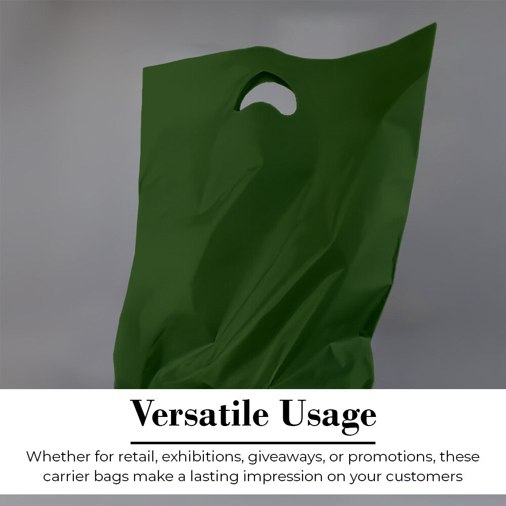 Plastic Patch Handle Carrier Bags Strong Handle Takeaway Plastic Bag for Cloths