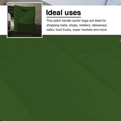 Plastic Patch Handle Carrier Bags Strong Handle Takeaway Plastic Bag for Cloths