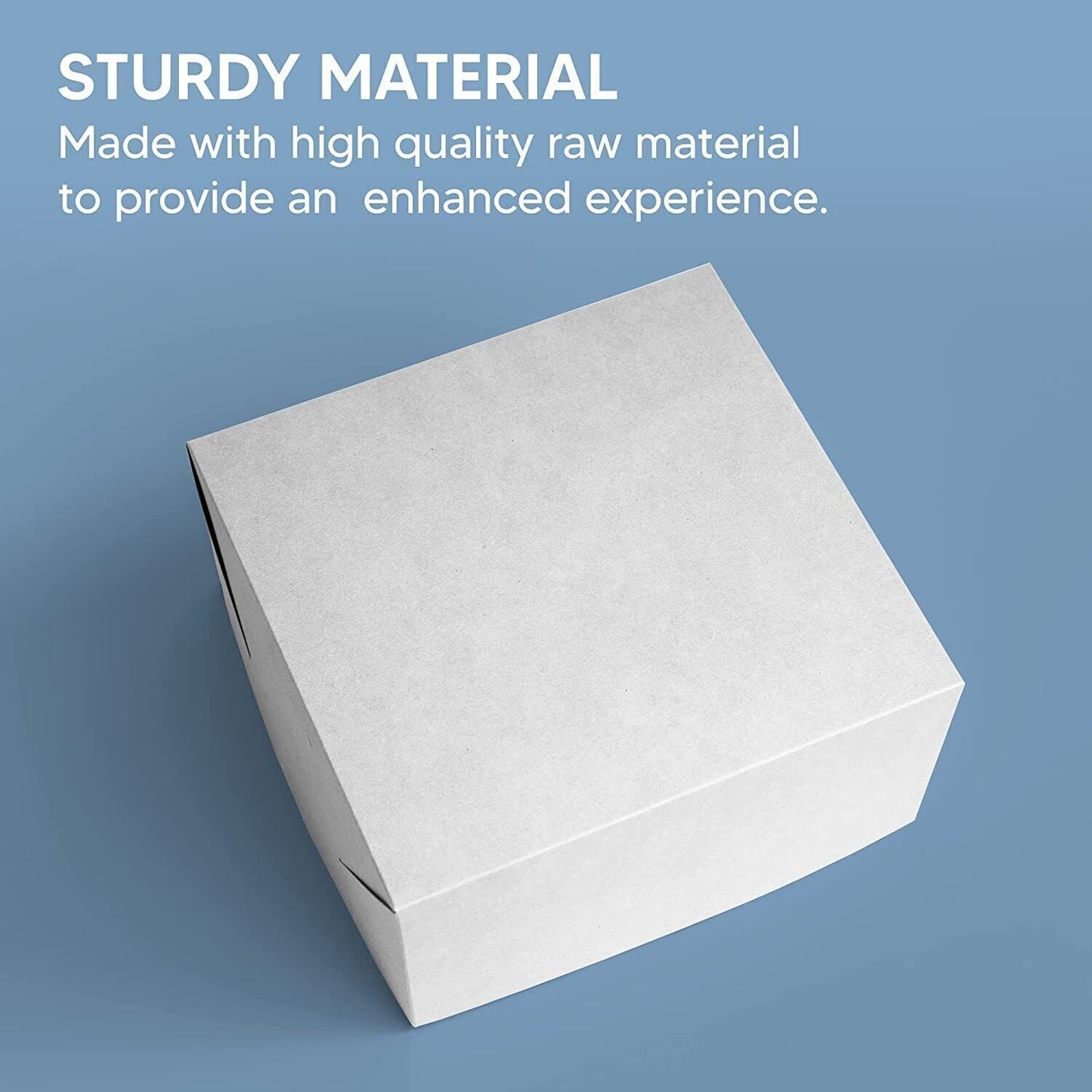 100 x White Fold Flat Cake Boxes S-M-L-XL for Christmas Birthday Cake