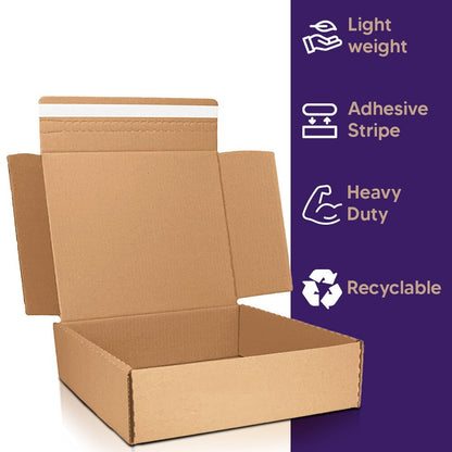 1 x Large Letter Cardboard Boxes with Peel & Seal Adhesive Stripe for Parcel