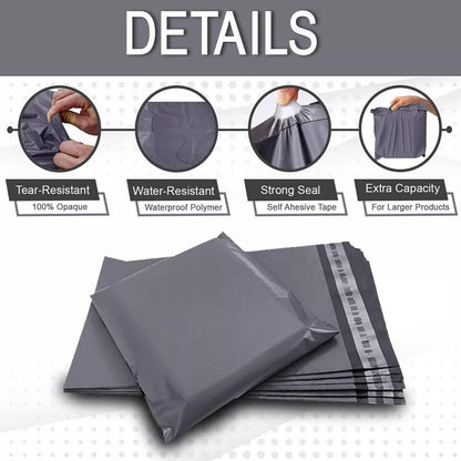 Grey Mailing Bags Self Seal Polythene Postal Postage Parcel Mailer - 13" x 19"