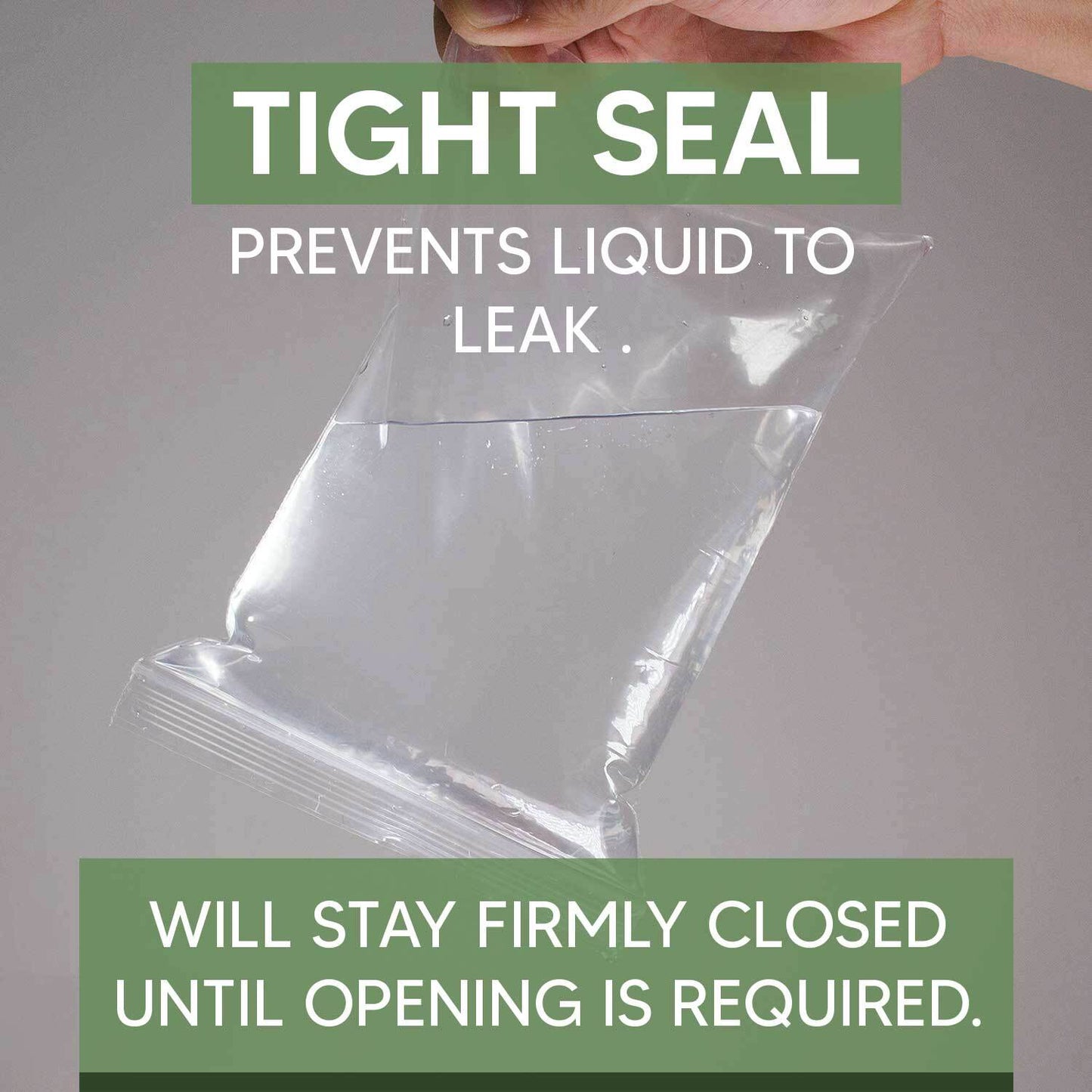 100 x Grip Seal Bags Clear Poly Plastic Resealable Press Seal Zip Baggies