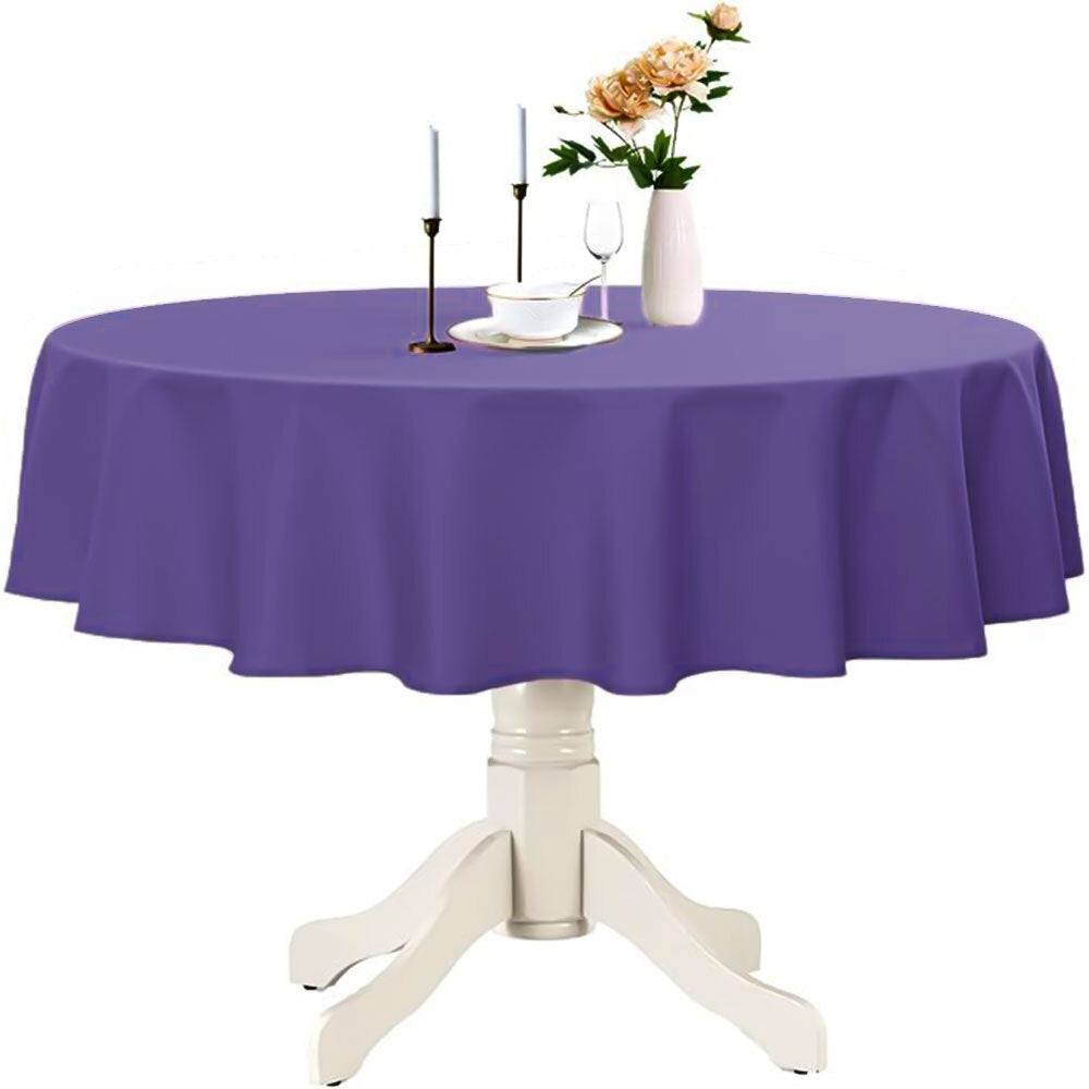 Plastic Table Cloths 84" (213cm) Heavy Duty Plastic Wipeable Table Covers