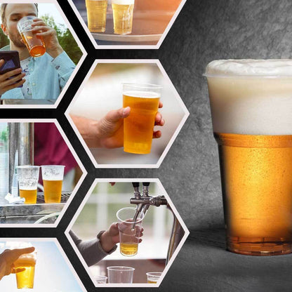 Reusable Plastic Pint Whisky Cups Drinking Glasses for Wedding Parties