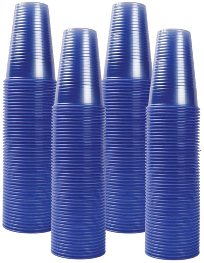 Plastic Drinking Cups Blue Reusable Vending Water Drinking Cups  7oz (220ml)