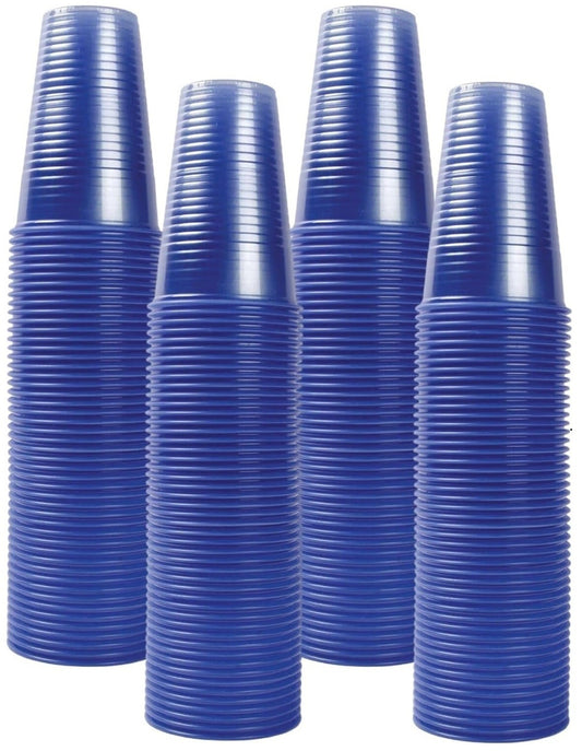Plastic Drinking Cups Blue Reusable Vending Water Drinking Cups  7oz (220ml)
