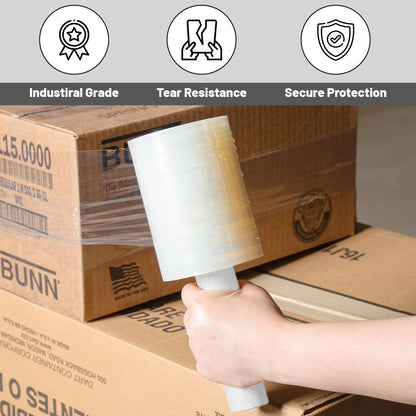 10 x Clear Handy Pallet Wrap Mini Stretch Shrink Cling Film 100mm x 150m 17mu