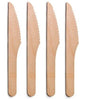 100 x Disposable Knives Wooden Cutlery for Catering Weddings Birthday Parties