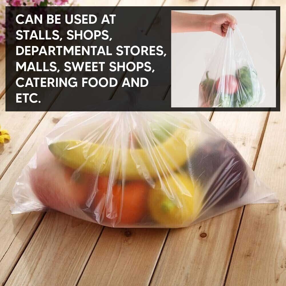 4 Rolls Plastic Food Bags on a Roll 9" x 14" Clear Storage Bag 250 Bags per Roll
