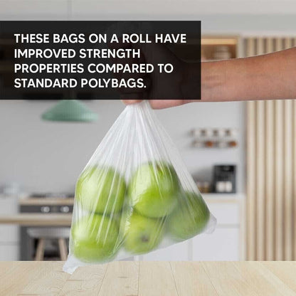 4 Rolls Plastic Food Bags on a Roll 9" x 14" Clear Storage Bag 250 Bags per Roll