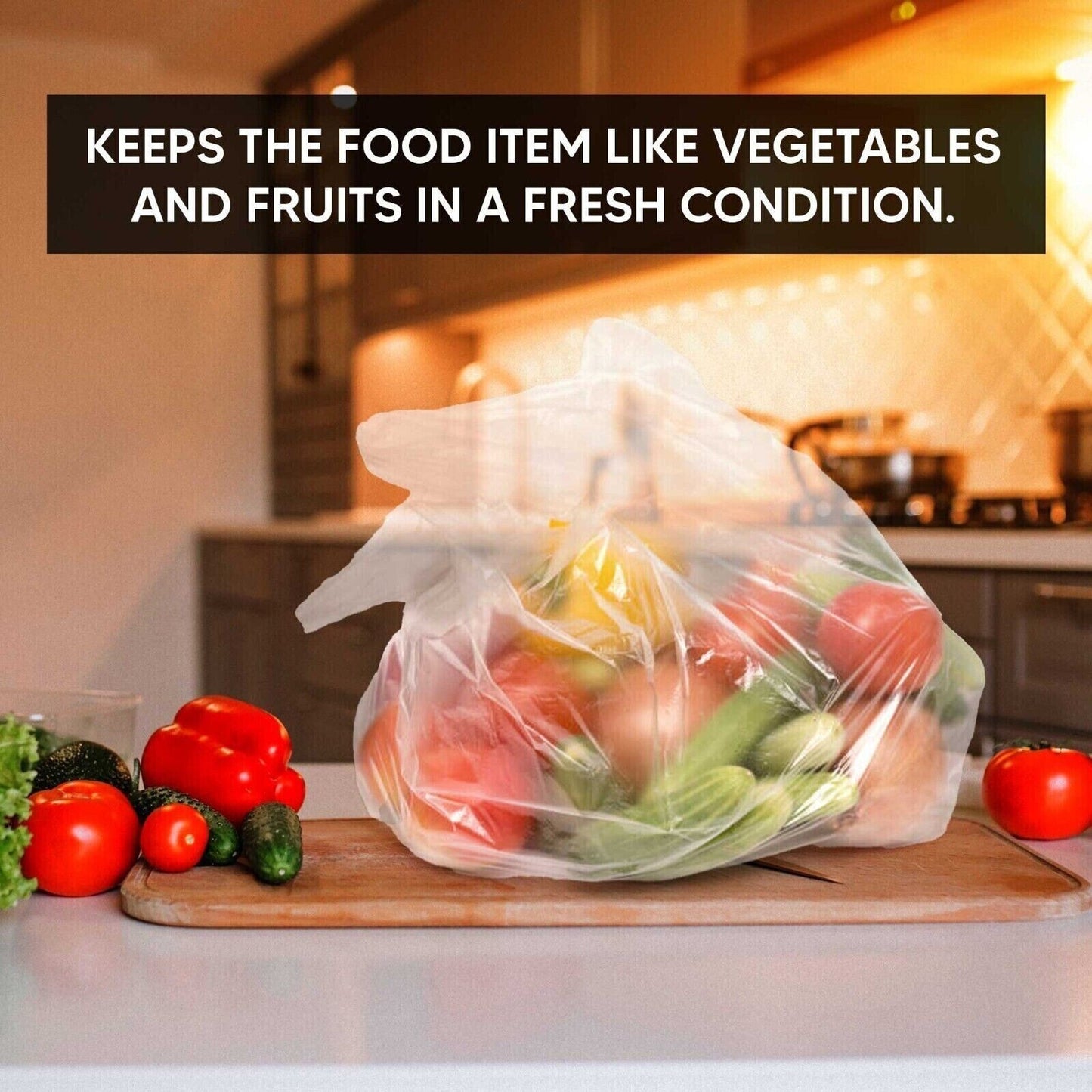 4 Rolls Plastic Food Bags on a Roll 9" x 14" Clear Storage Bag 250 Bags per Roll