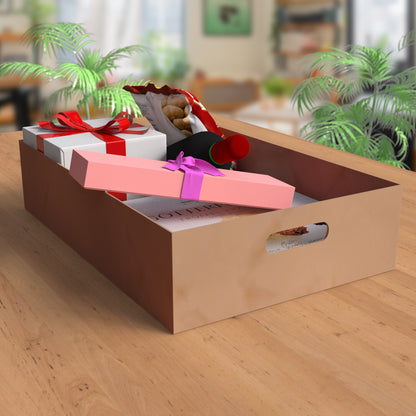 Cardboard Gift Hamper Tray 16" x 10.5" x 4" Empty Die Cut Disposable Tray