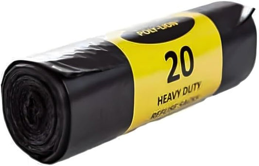 Heavy Duty Refuse Sacks 29" x 34" 50ltr Black Bin Liner Bags for Wastage