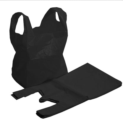 Colored Vest Carrier Bags 11" x 17" x 21" 18mu Reusable Plastic Carry Bags