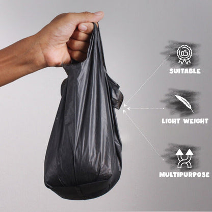 Colored Vest Carrier Bags 11" x 17" x 21" 18mu Reusable Plastic Carry Bags