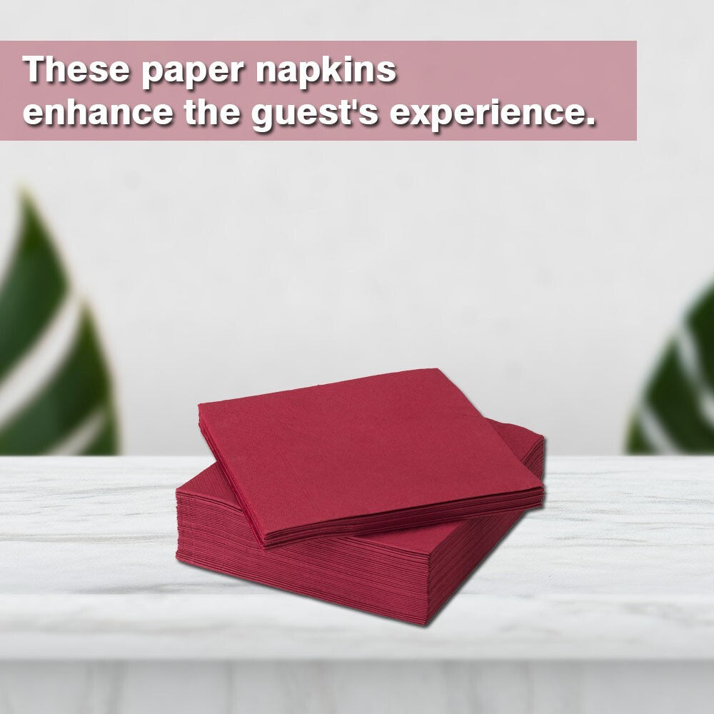 Disposable Paper Napkin 24cm x 24cm 2ply Serviettes Tissue for Catering Wedding