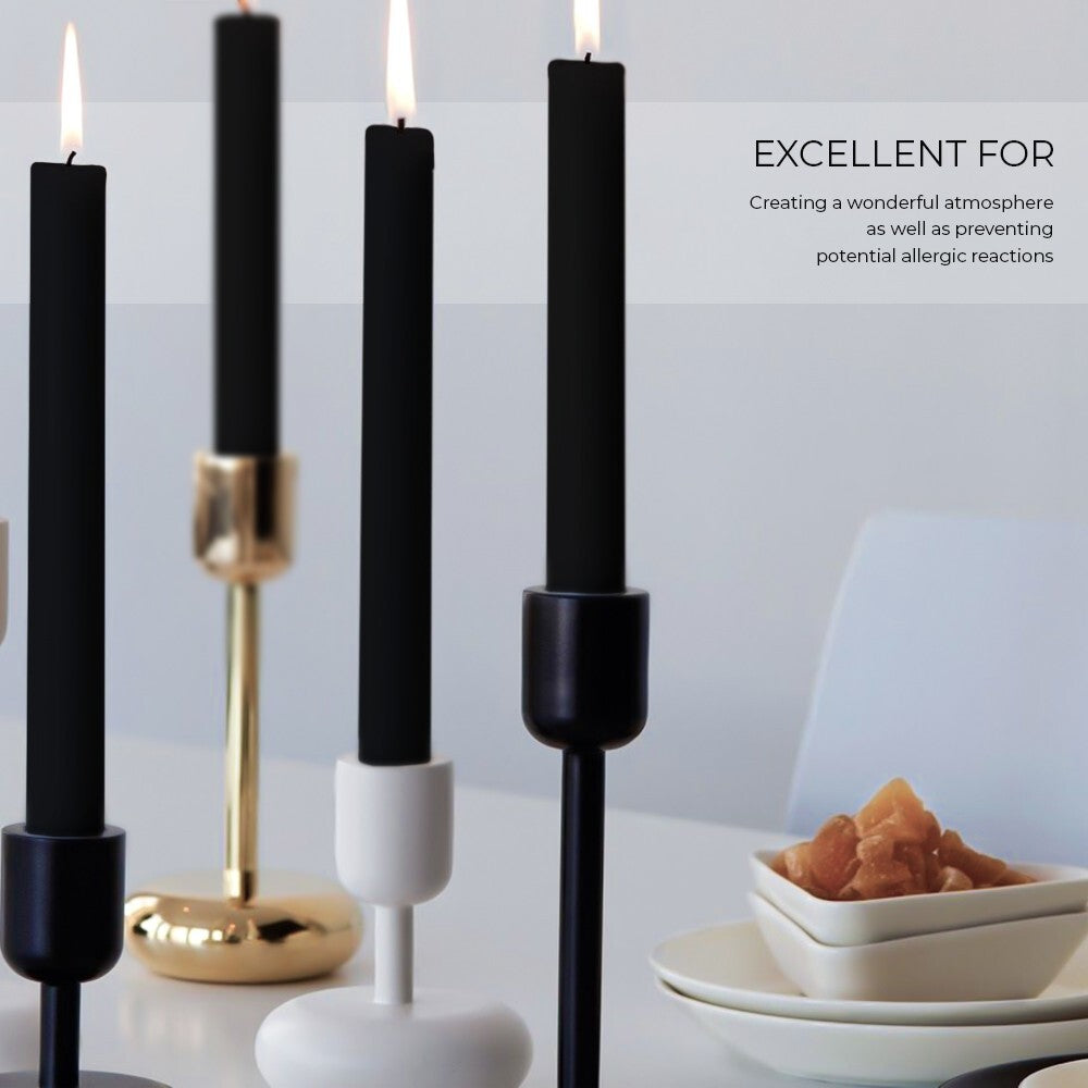 100 x Tapered Candles 190mm Paraffin Wax Dinner Unscented Long Burning Candles
