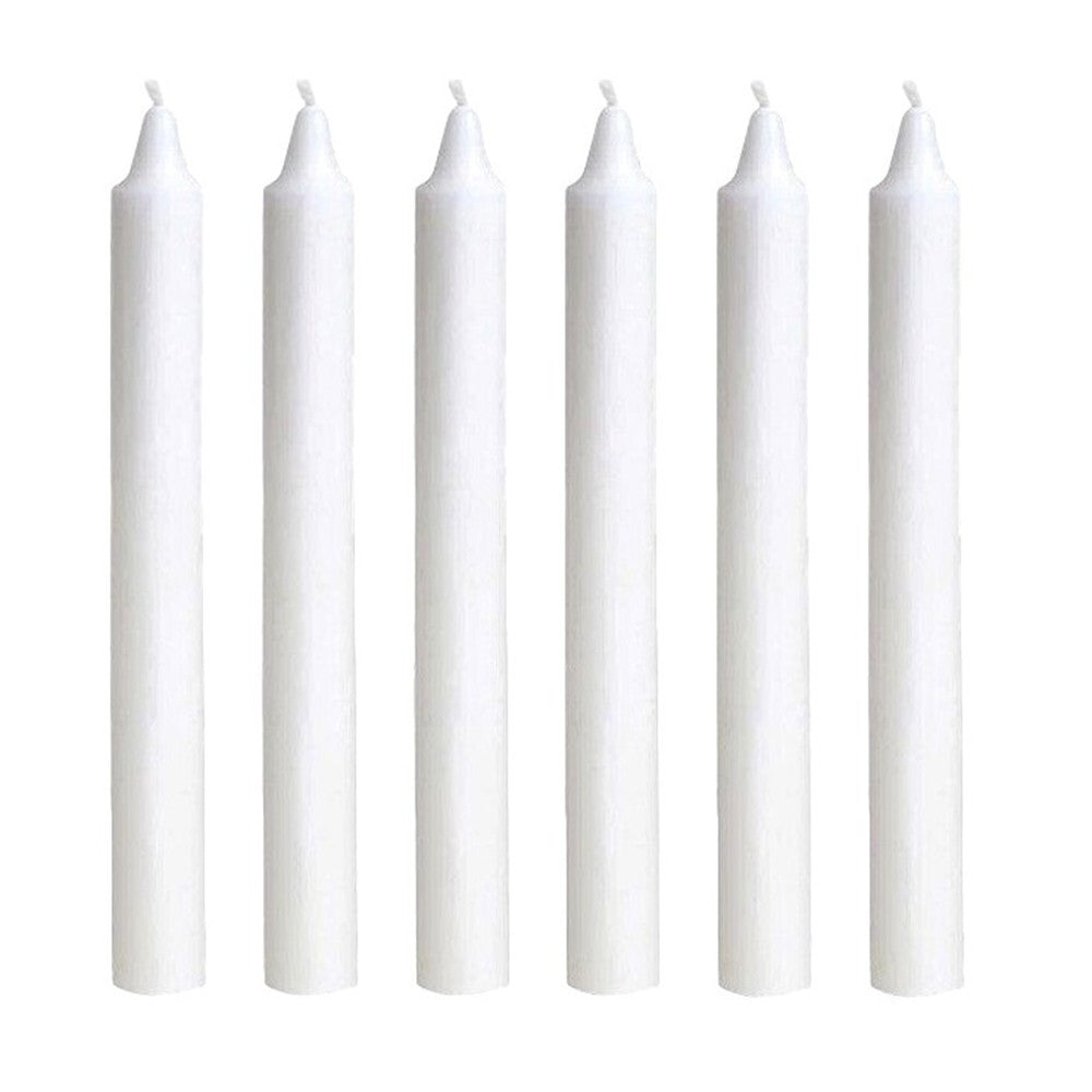 100 x Tapered Candles 190mm Paraffin Wax Dinner Unscented Long Burning Candles