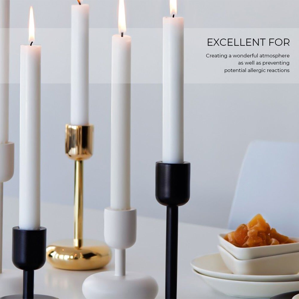 100 x Tapered Candles 190mm Paraffin Wax Dinner Unscented Long Burning Candles
