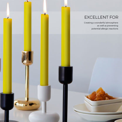 100 x Tapered Candles 190mm Paraffin Wax Dinner Unscented Long Burning Candles