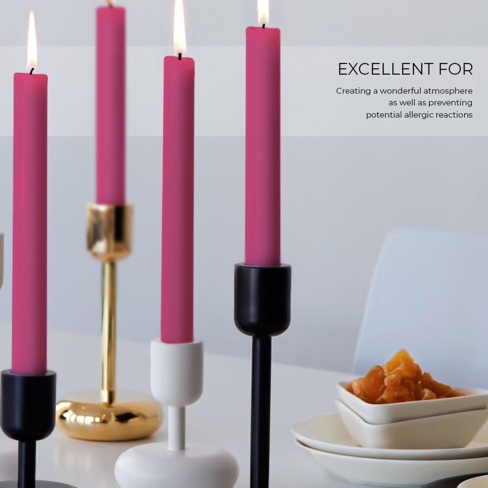 100 x Tapered Candles 190mm Paraffin Wax Dinner Unscented Long Burning Candles