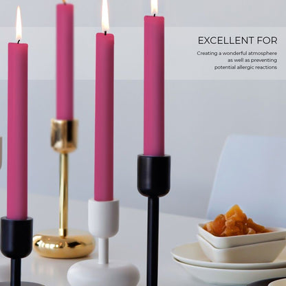 100 x Tapered Candles 190mm Paraffin Wax Dinner Unscented Long Burning Candles