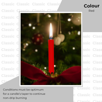 100 x Tapered Candles 190mm Paraffin Wax Dinner Unscented Long Burning Candles