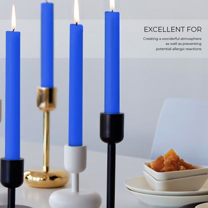100 x Tapered Candles 190mm Paraffin Wax Dinner Unscented Long Burning Candles