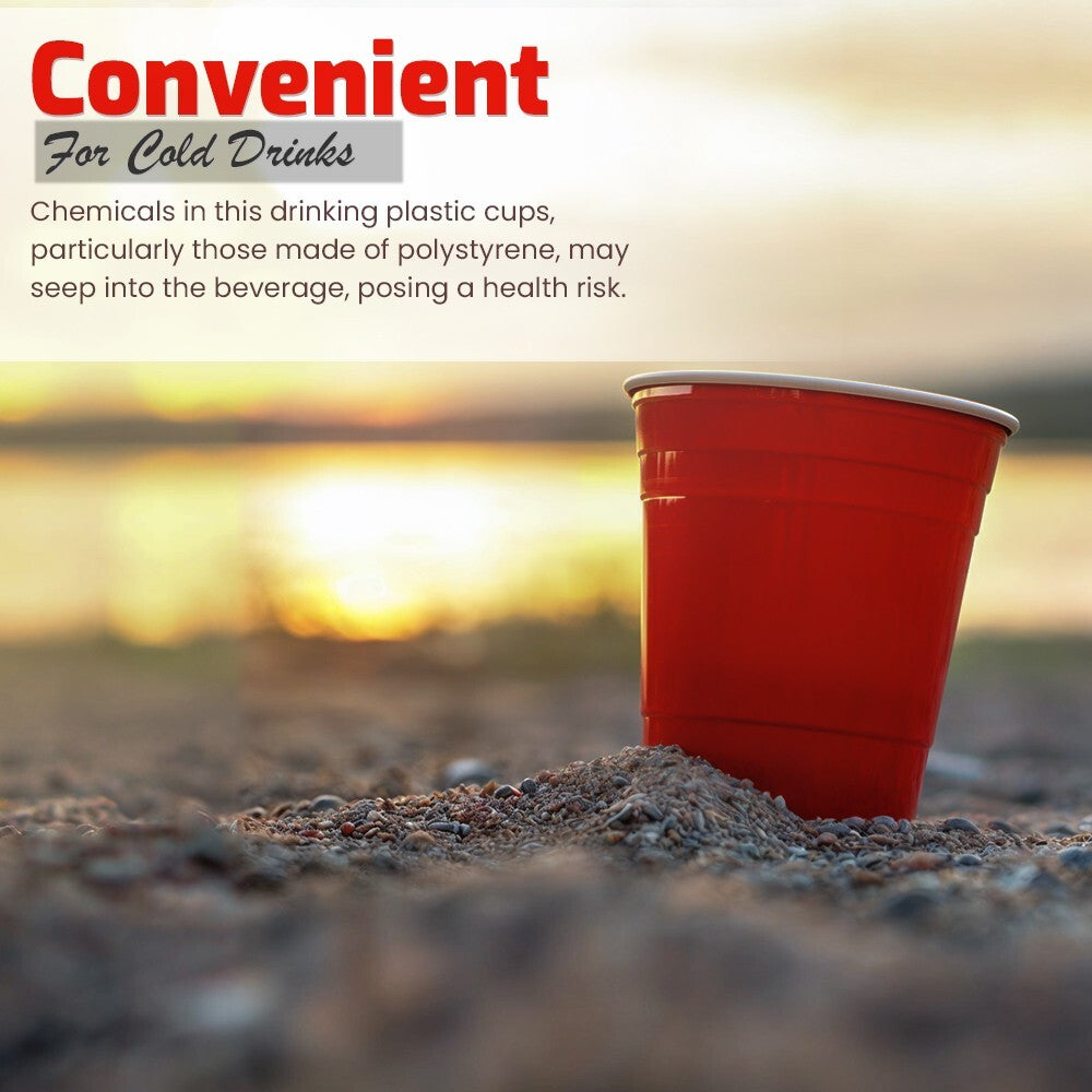 Plastic Drinking Cups Red Reusable Vending Water Drinking Cups  for Catering