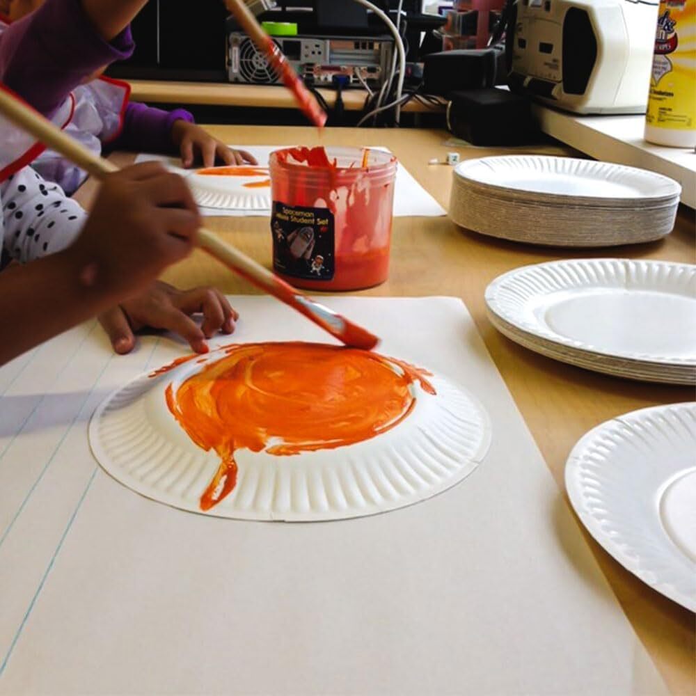 White Paper Plates S-M-L Disposable Dishes for Catering Supply Parties Weddings