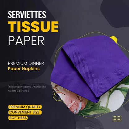 Combination Serviettes Tissue Paper Disposable Paper Napkins 33cm & 40cm 2-3ply
