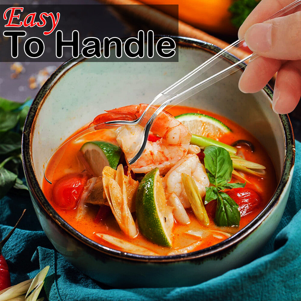 Heavy Duty Plastic Spoons Knives Forks Clear Reusable Mix Cutlery Set