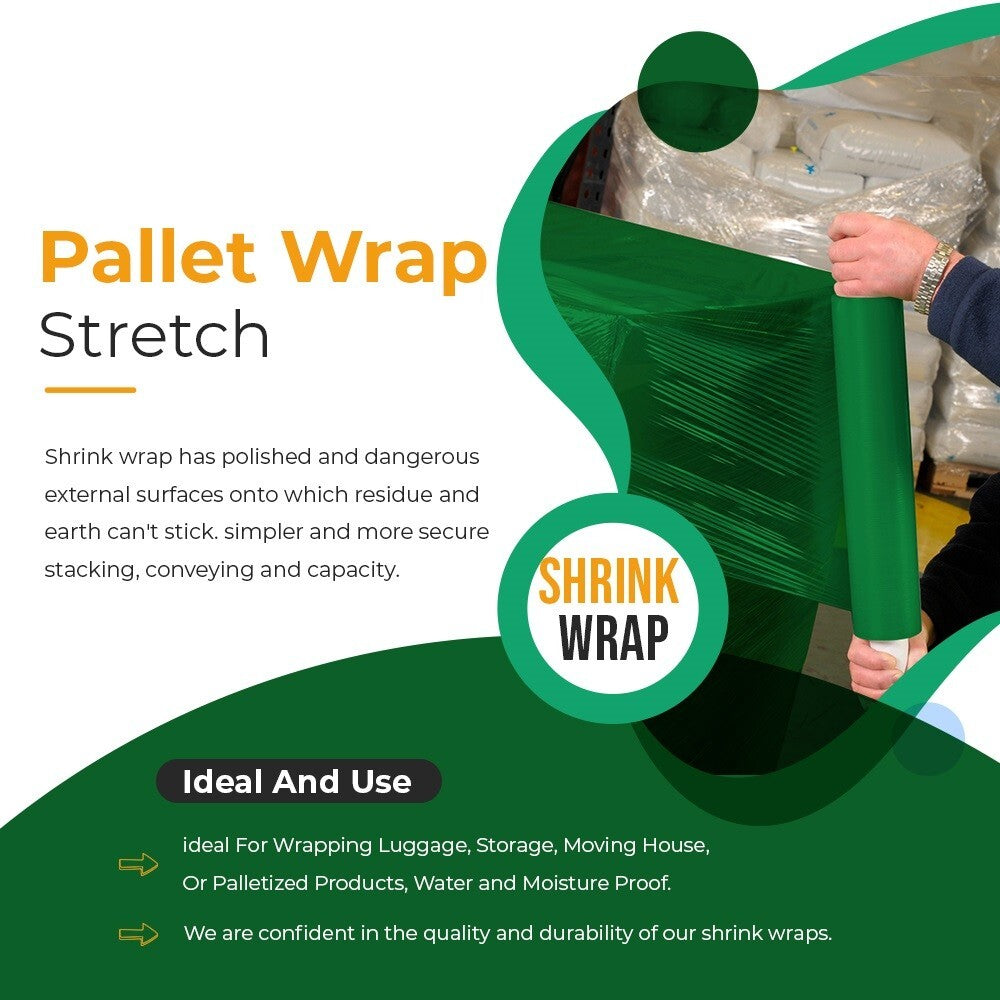 Pallet Wrap Stretch Shrink Assorted Extended Wrapping Film 400mm x 200m 20mu