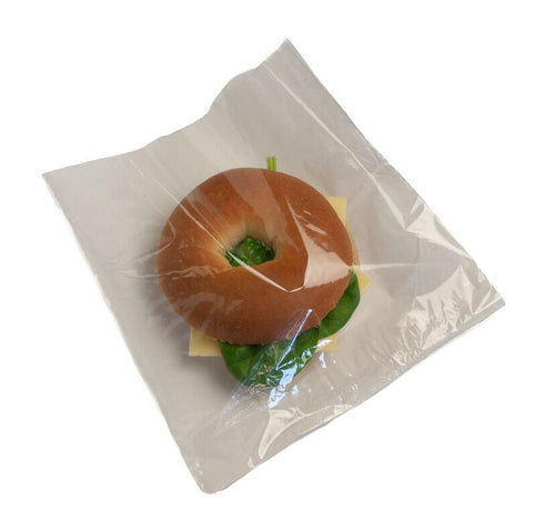 Film Fronted Clear Window Paper Bags White Food Display Bags for Sandwich Candy
