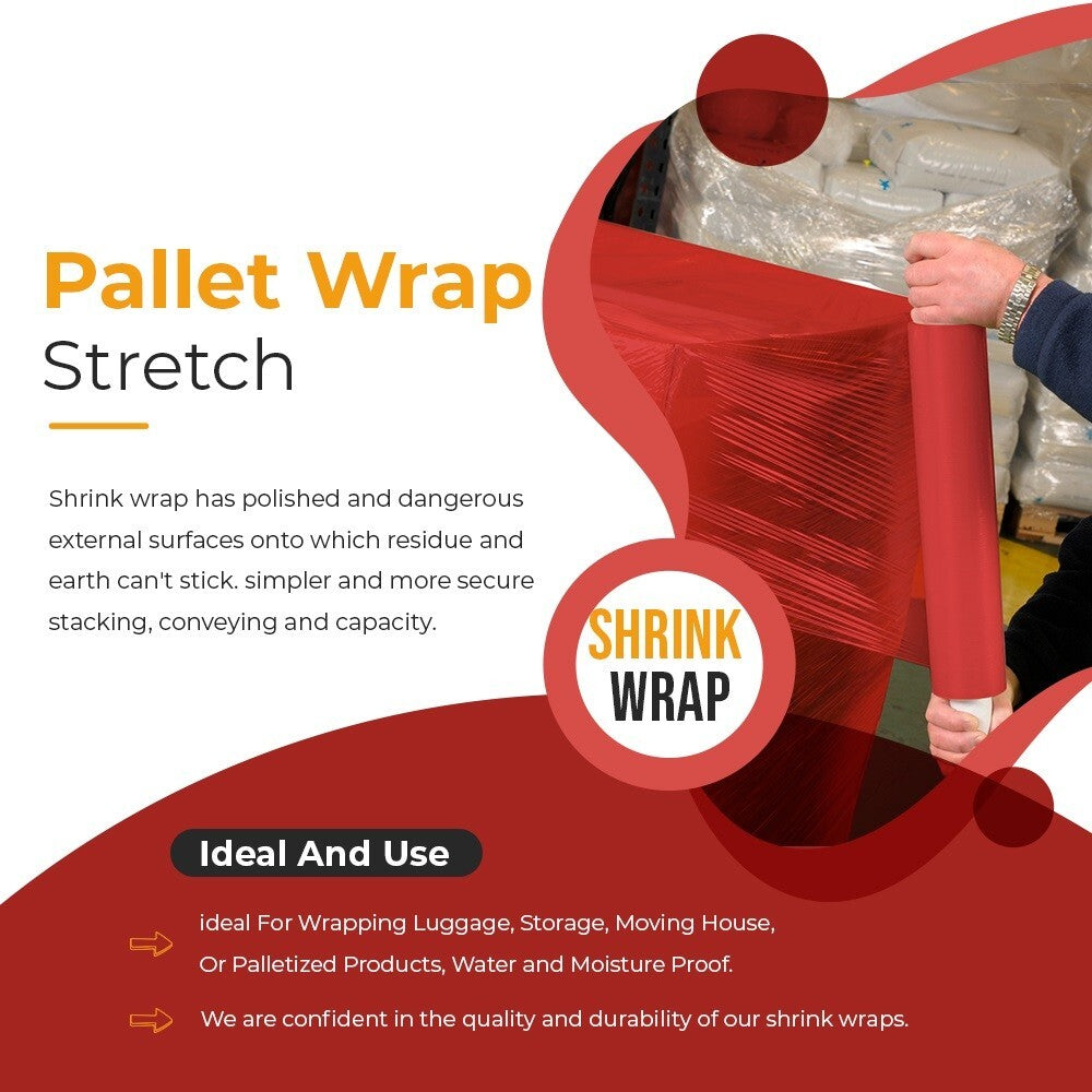 Pallet Wrap Stretch Shrink Assorted Extended Wrapping Film 400mm x 200m 20mu