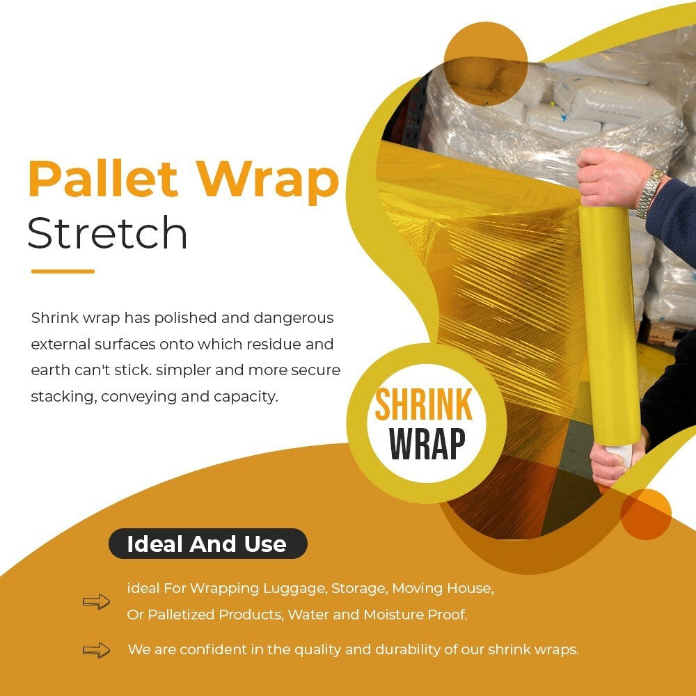 Pallet Wrap Stretch Shrink Assorted Extended Wrapping Film 400mm x 200m 20mu