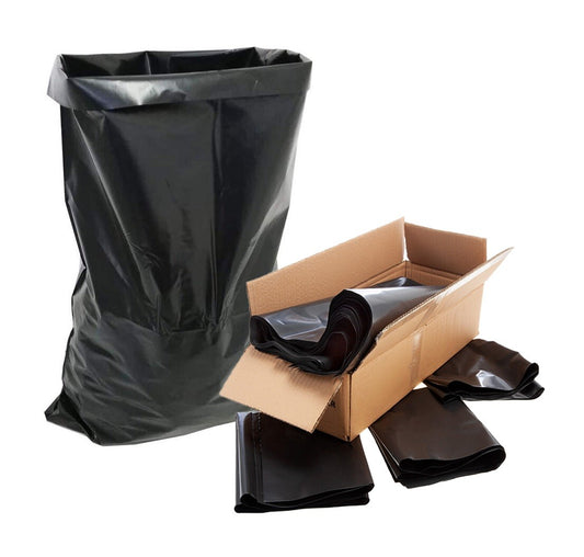 Rubble Sacks Heavy Duty 20" x 30" 400Gauge Black Builder Bags Up to 25kg Hold