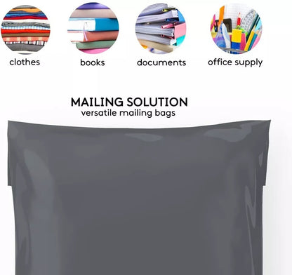 Grey Mailing Bags Self Seal Polythene Postal Postage Mailer - 12" x 16"