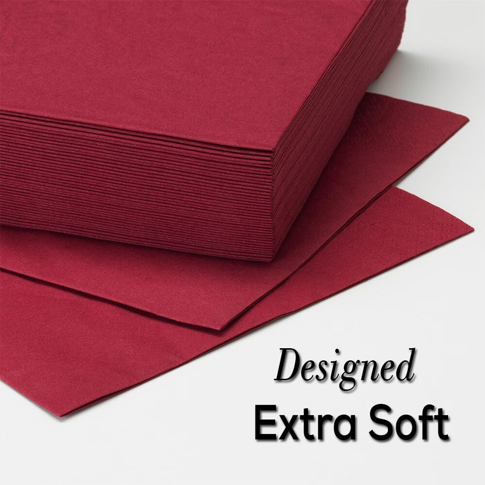 Cocktail Paper Napkins Disposable Serviettes Tissue Paper 24cm x 24cm 2ply