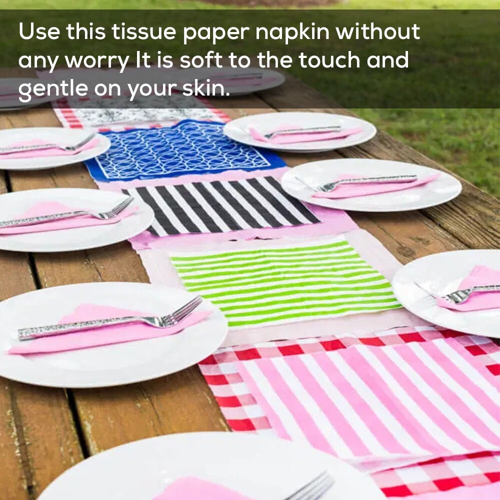 Combination Paper Napkins Disposable Assorted Serviettes Tissue 33cm x 33cm 2ply