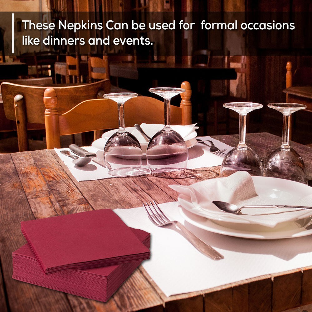 Cocktail Paper Napkins Disposable Serviettes Tissue Paper 24cm x 24cm 2ply